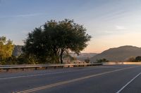 Dawn Landscape: Mountains and Trees