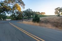 Dawn Landscape: A Rural Scene Under Clear Sky