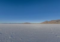 Dawn Landscape: Salt Lake with Clear Sky