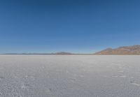 Dawn Landscape: Salt Lake with Clear Sky