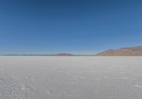 Dawn Landscape: Salt Lake with Clear Sky