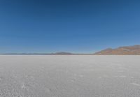 Dawn Landscape: Salt Lake with Clear Sky