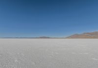 Dawn Landscape: Salt Lake with Clear Sky