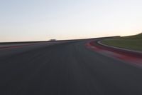 Dawn Landscape with Straight Road on the Horizon