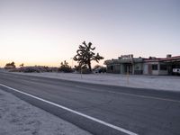 Dawn Over Los Angeles: Asphalt Roads in a Desert Landscape