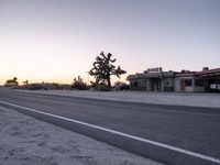 Dawn Over Los Angeles: Asphalt Roads in a Desert Landscape