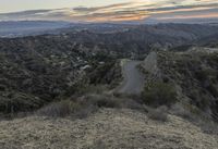 Dawn Over Los Angeles Mountain Road