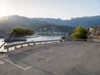 Dawn on Mallorca Coastal Road with Sunshine