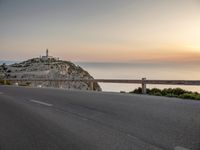 Dawn Mallorca Road with Ocean View