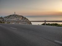 Dawn Mallorca Road with Ocean View