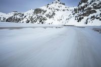 Dawn on a Mountain Road in Switzerland's Alps