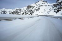 Dawn on a Mountain Road in Switzerland's Alps
