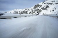 Dawn on a Mountain Road in Switzerland's Alps