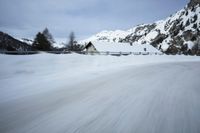 Dawn on a Mountain Road in Switzerland's Alps