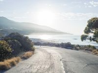 Dawn Ocean View: Coastal Landscape with Clear Sky