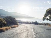 Dawn Ocean View: Coastal Landscape with Clear Sky