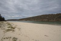 the sandy beach is empty, but there is nothing to see here in the water