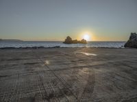 Dawn Over Coastal Landscape in Portugal