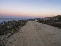 Dawn Over Coastal Terrain in Portugal