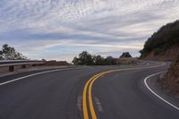 Dawn Over a Low Mountain Road in California: Beauty in Nature