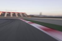 Dawn Over the Race Track: Clear Sky and Racing