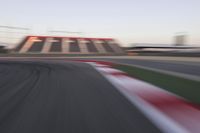 Dawn Over the Race Track: Clear Sky and Racing