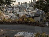 Dawn Overlook of San Francisco: A High View of the Highway