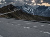 Dawn Overlooking a Dramatic Mountain Landscape