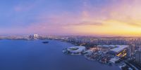 Dawn Overlooking Zhuzhou Waterfront in Jiangsu