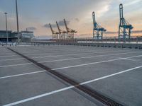 Dawn at the Pier in Barcelona, Spain