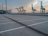 Dawn at the Pier in Barcelona, Spain