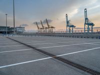 Dawn at the Pier in Barcelona, Spain