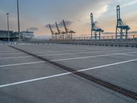 Dawn at the Pier in Barcelona, Spain