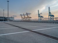 Dawn at the Pier in Barcelona, Spain