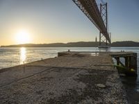 Dawn in Lisbon, Portugal: A Coastal View