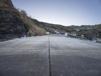 Dawn in Portugal: Road, Trees, and Ocean