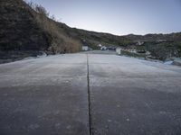 Dawn in Portugal: Road, Trees, and Ocean