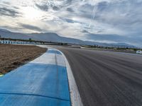 Dawn at the Race Track in the USA: Sunrise over the Asphalt