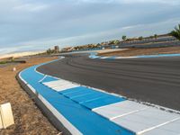 Dawn at the Race Track in USA: Clouds and Curve