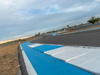 Dawn at the Race Track in USA: Clouds and Curve