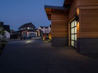 Dawn in a Residential Area: House and Vegetation