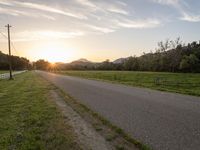 Dawn Road Asphalt Landscape in California