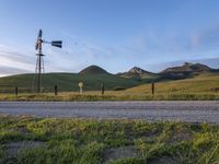 Dawn Road: Scenic Asphalt Landscape with Mountain View