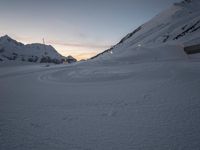 Dawn Road in Germany and Switzerland Alps