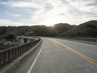 California Dawn Road Landscape