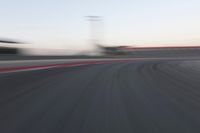 Dawn Road: Landscape View with Motion Blur