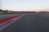 Dawn Road: Landscape View with Motion Blur