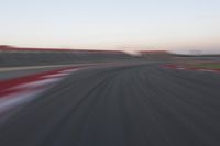 Dawn Road: Landscape View with Motion Blur
