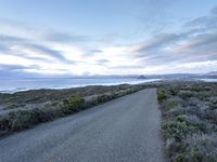 Dawn Road with Low Lying Clouds on California Coast 002