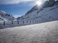 Dawn Road Across Mountain Landscape in Germany
